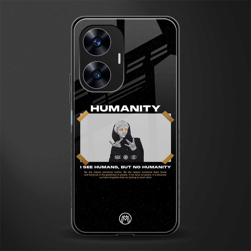 humans but no humanity back phone cover | glass case for realme c55