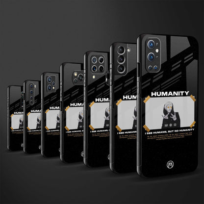 humans but no humanity back phone cover | glass case for iQOO 9 Pro