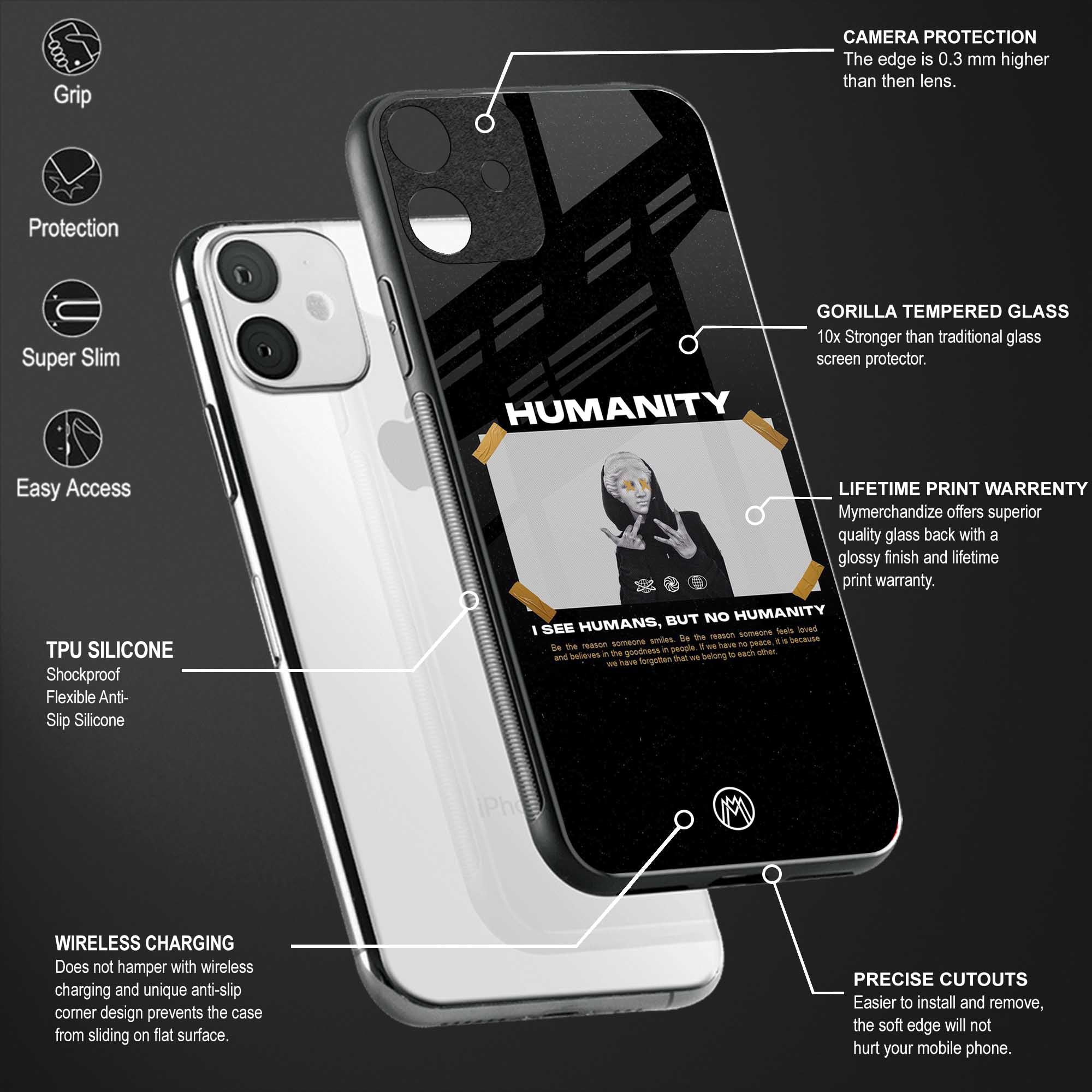 humans but no humanity glass case for mi 11 lite image-4