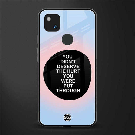 hurt back phone cover | glass case for google pixel 4a 4g