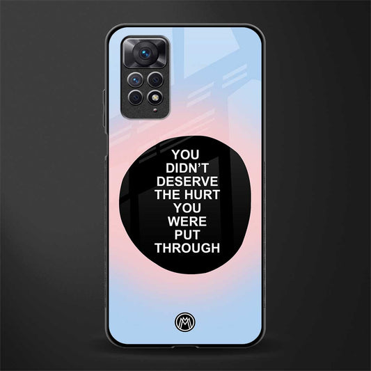 hurt back phone cover | glass case for redmi note 11 pro plus 4g/5g
