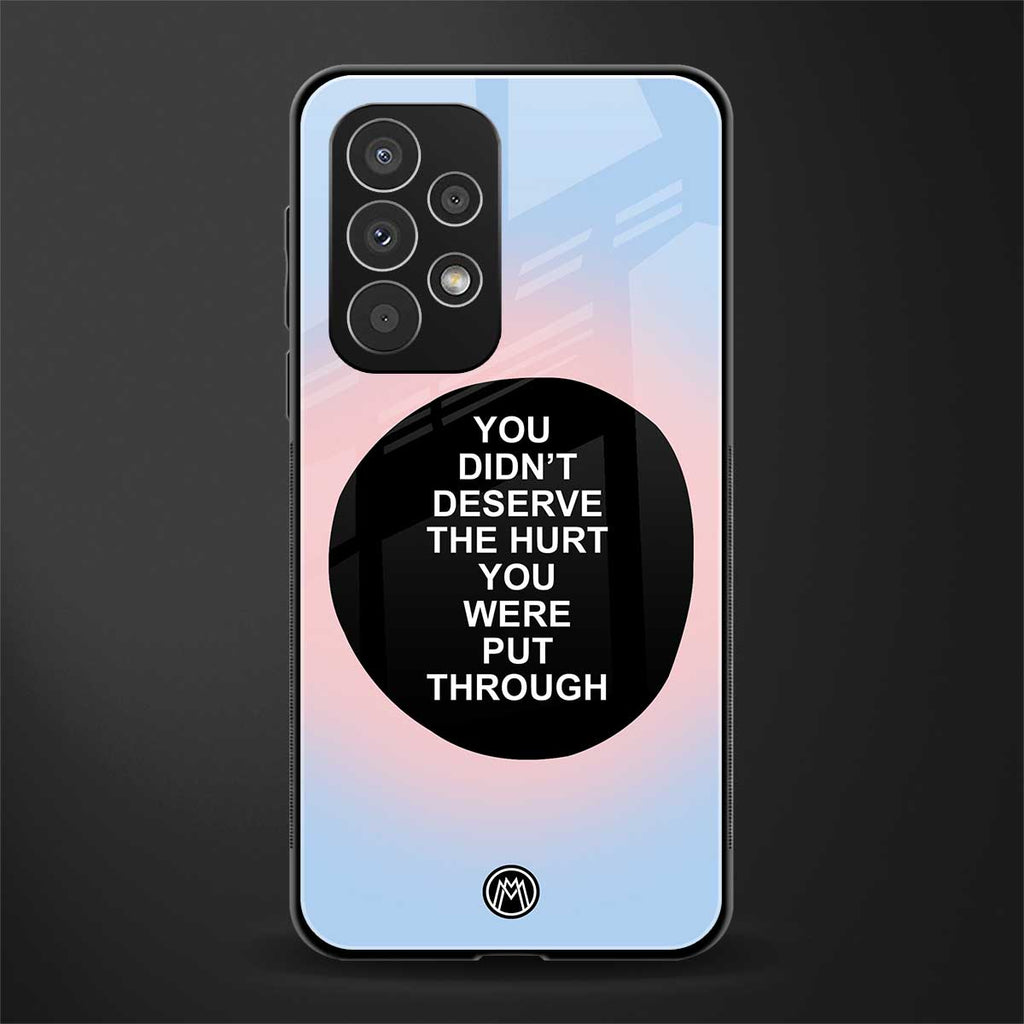 hurt back phone cover | glass case for samsung galaxy a23