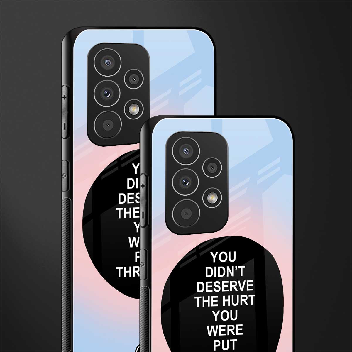 hurt back phone cover | glass case for samsung galaxy a73 5g