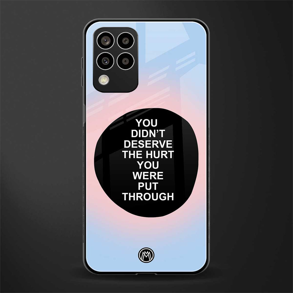 hurt back phone cover | glass case for samsung galaxy m33 5g