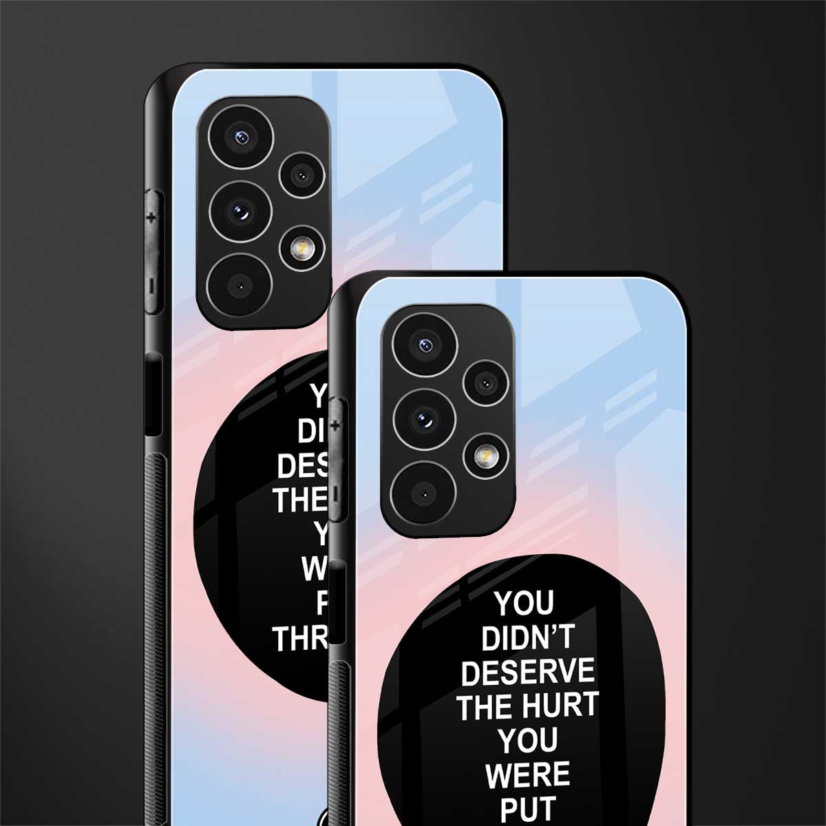 hurt back phone cover | glass case for samsung galaxy a13 4g