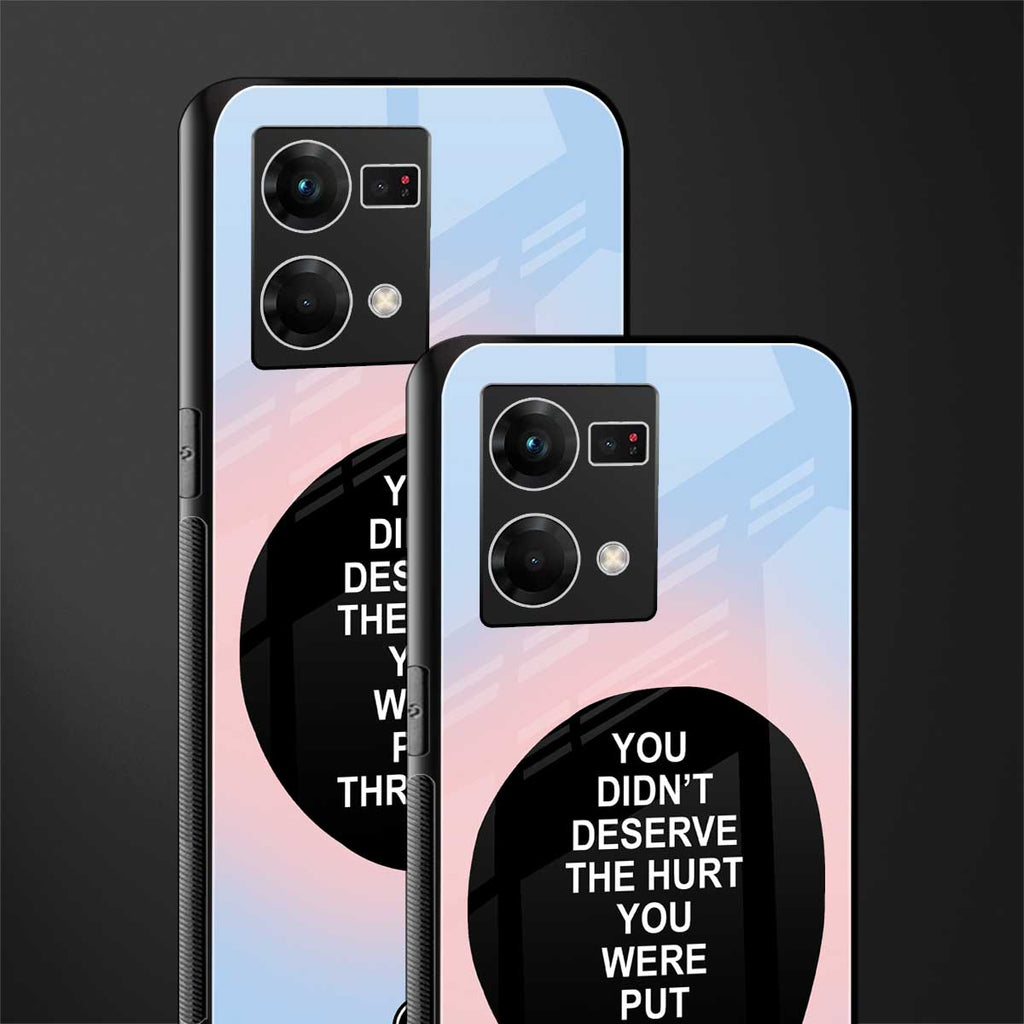 hurt back phone cover | glass case for oppo f21 pro 4g
