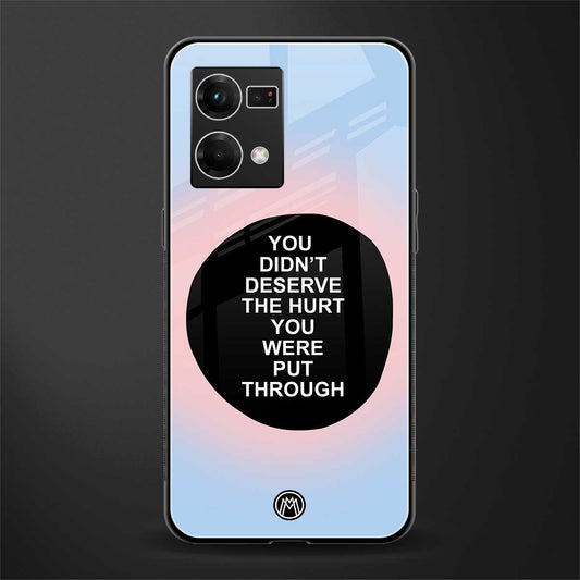 hurt back phone cover | glass case for oppo f21 pro 4g
