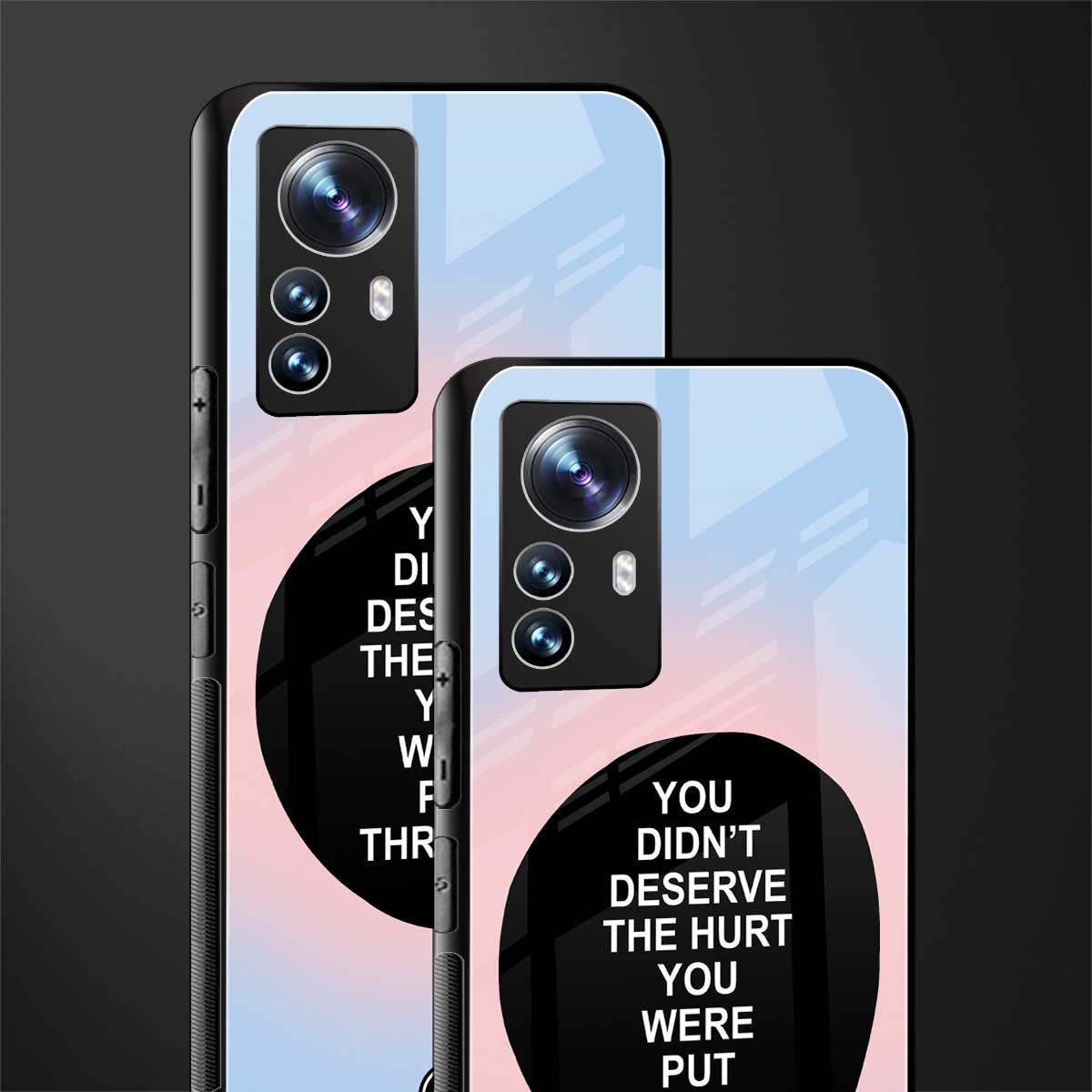 hurt back phone cover | glass case for xiaomi 12 pro