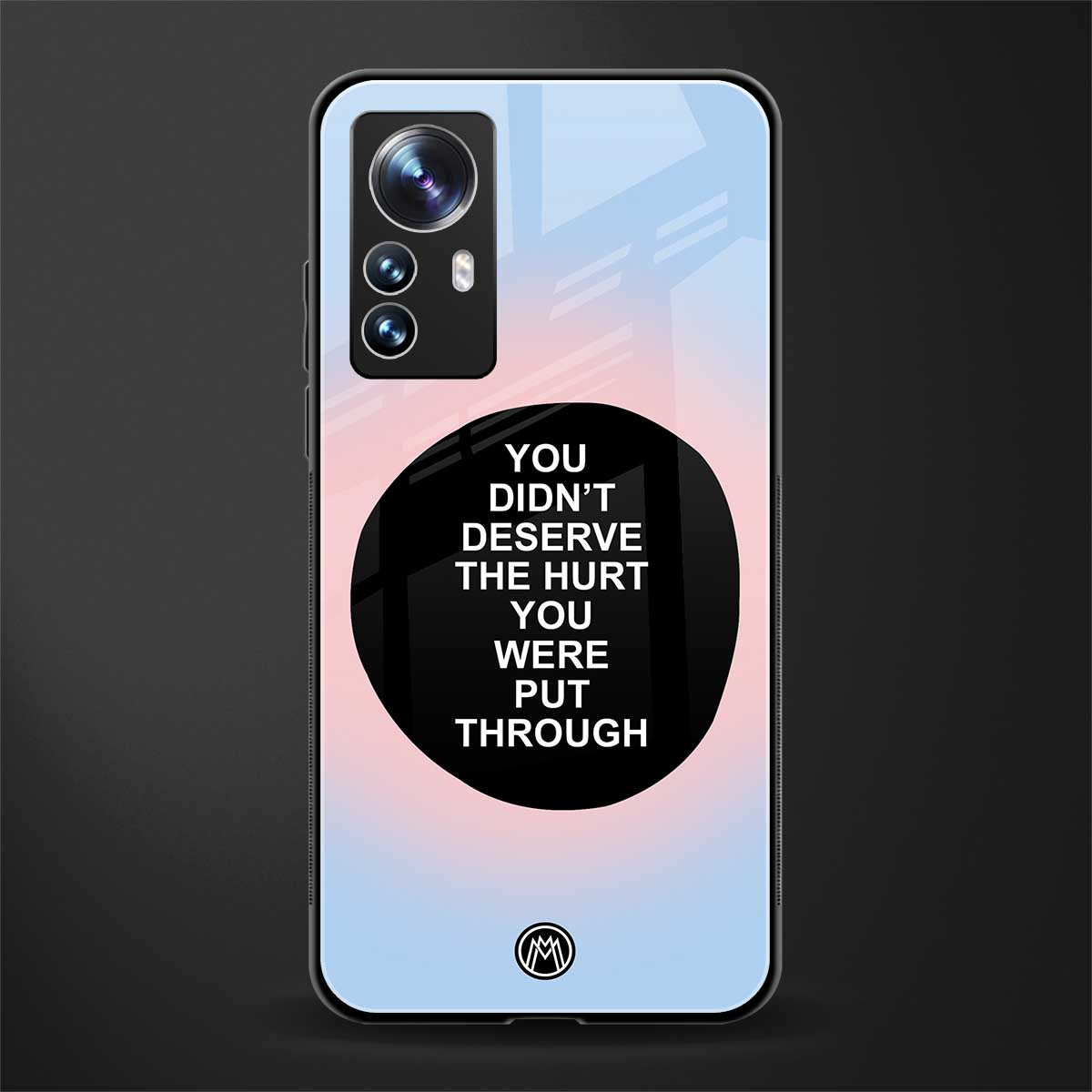 hurt back phone cover | glass case for xiaomi 12 pro