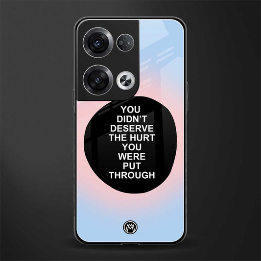 hurt back phone cover | glass case for oppo reno 8