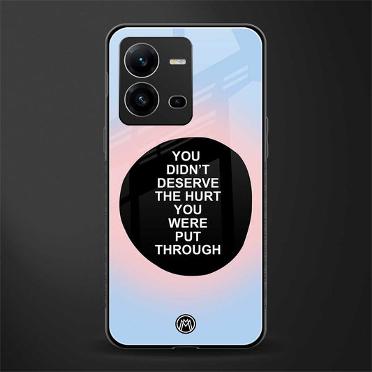 hurt back phone cover | glass case for vivo v25-5g