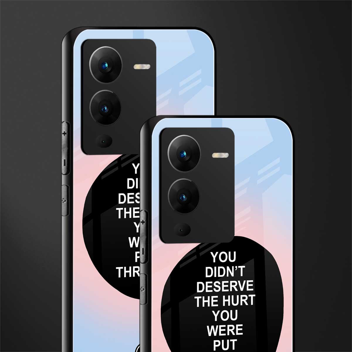 hurt back phone cover | glass case for vivo v25 pro 5g