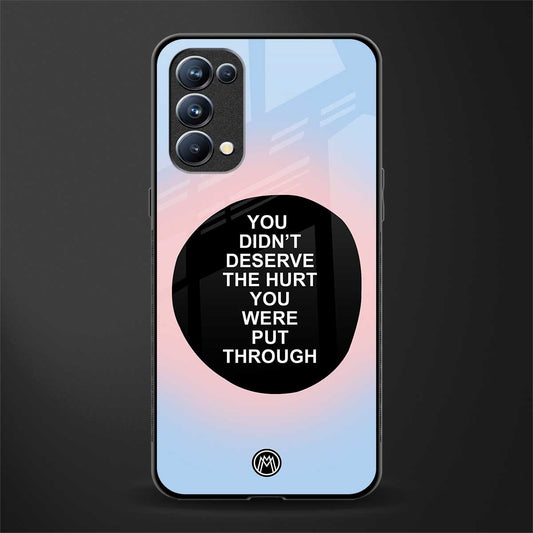 hurt back phone cover | glass case for oppo reno 5