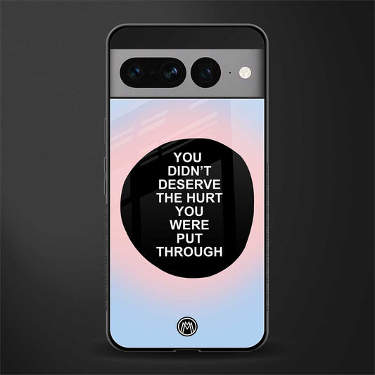 hurt back phone cover | glass case for google pixel 7 pro