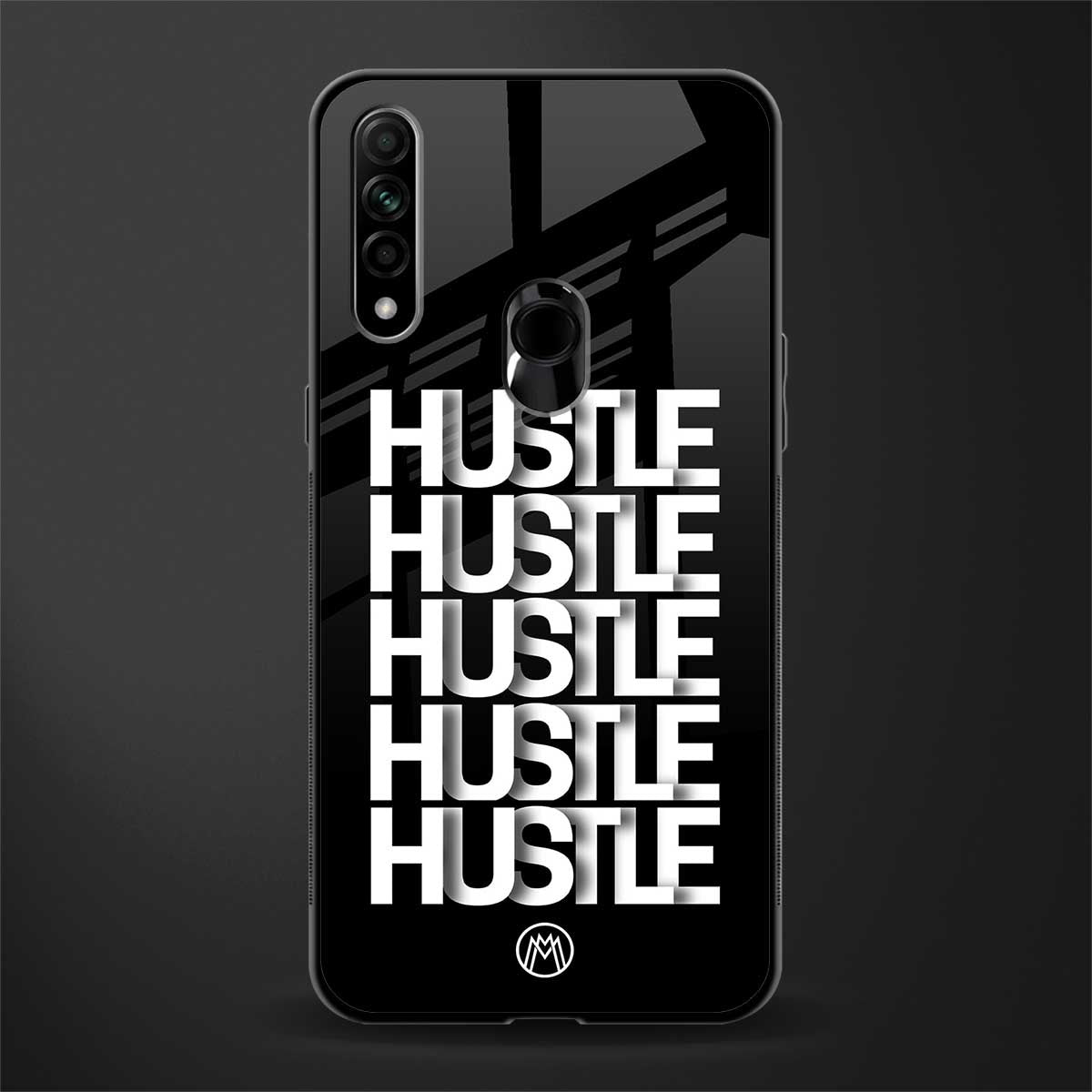 hustle glass case for oppo a31 image