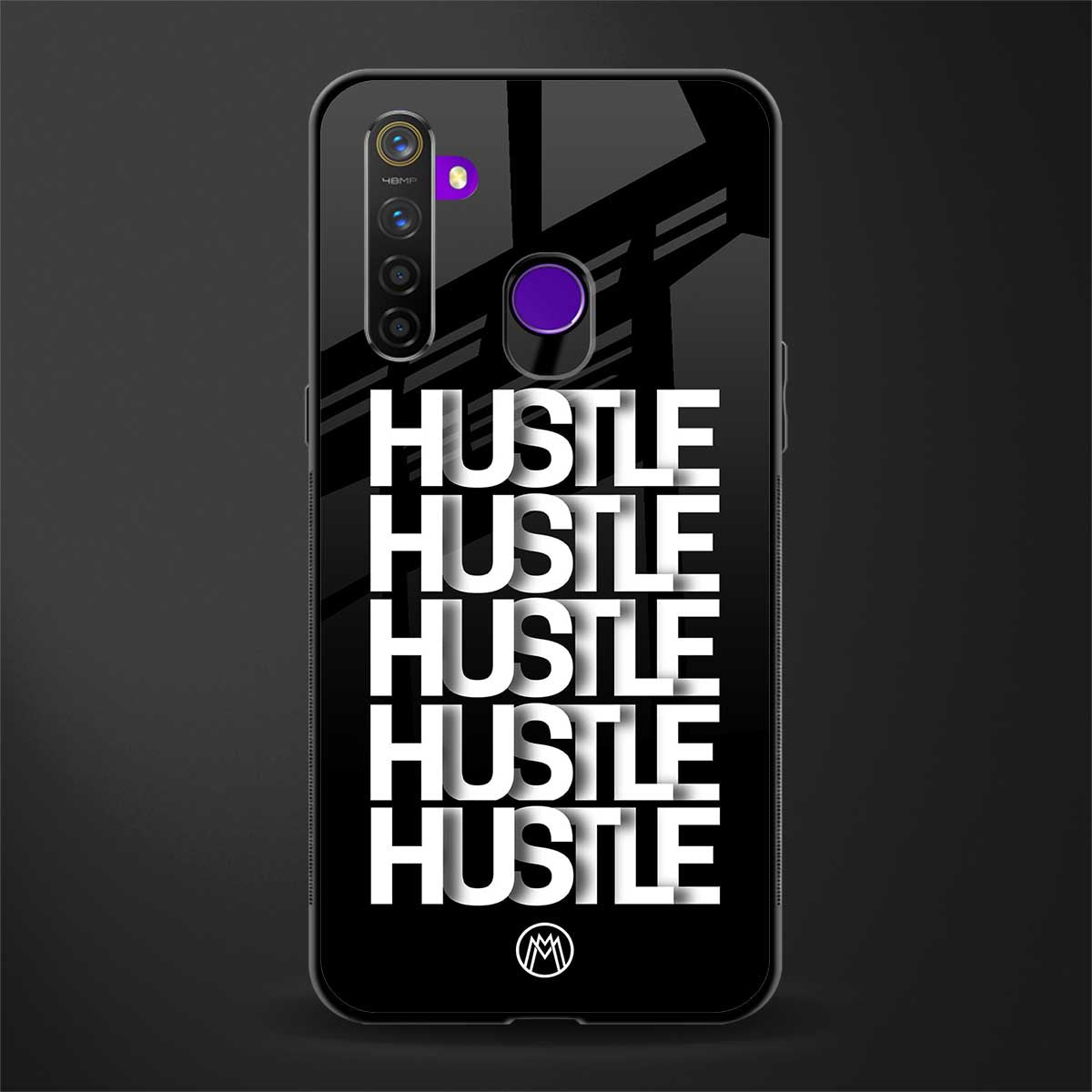 hustle glass case for realme 5i image