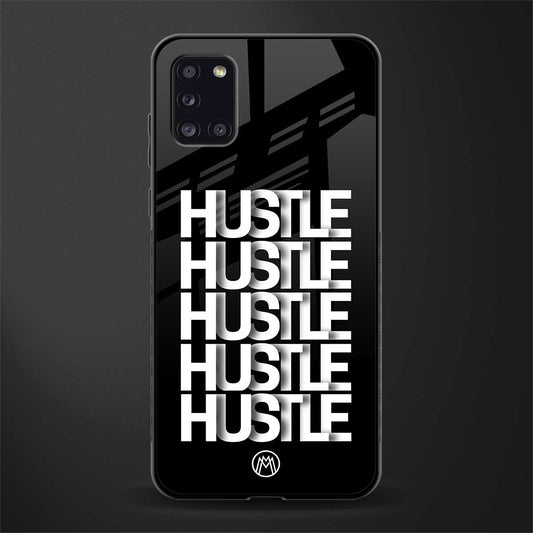 hustle glass case for samsung galaxy a31 image