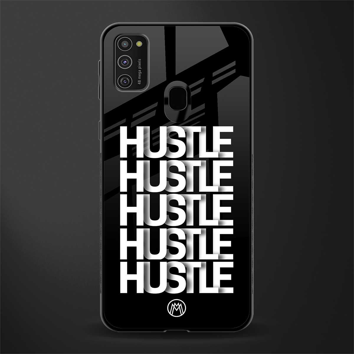 hustle glass case for samsung galaxy m21 image