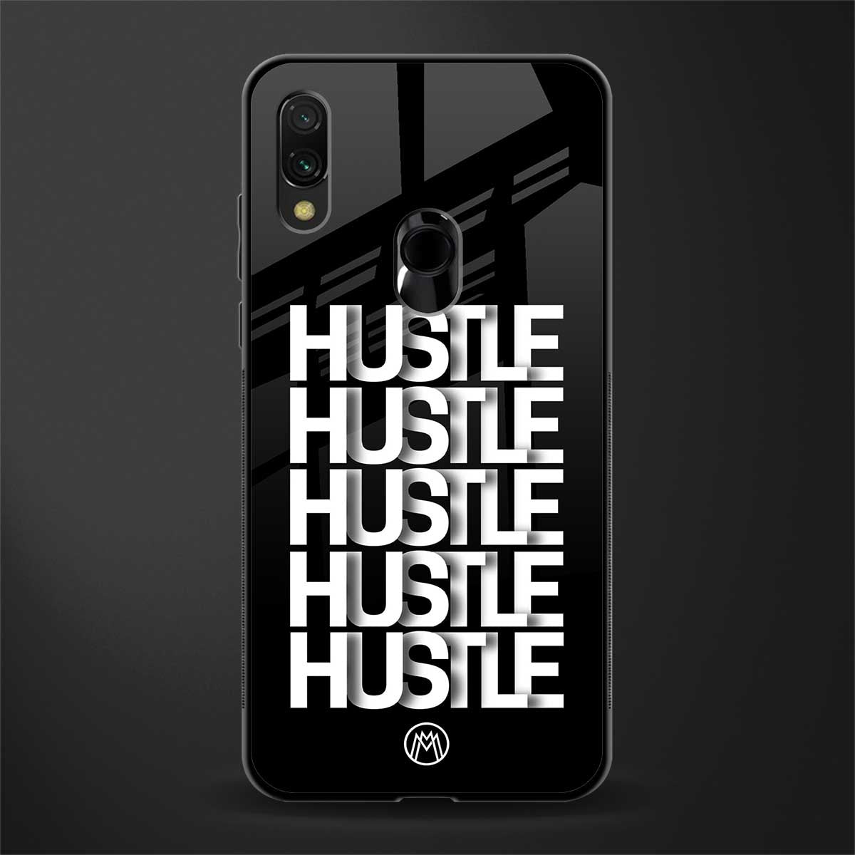 hustle glass case for redmi note 7 image