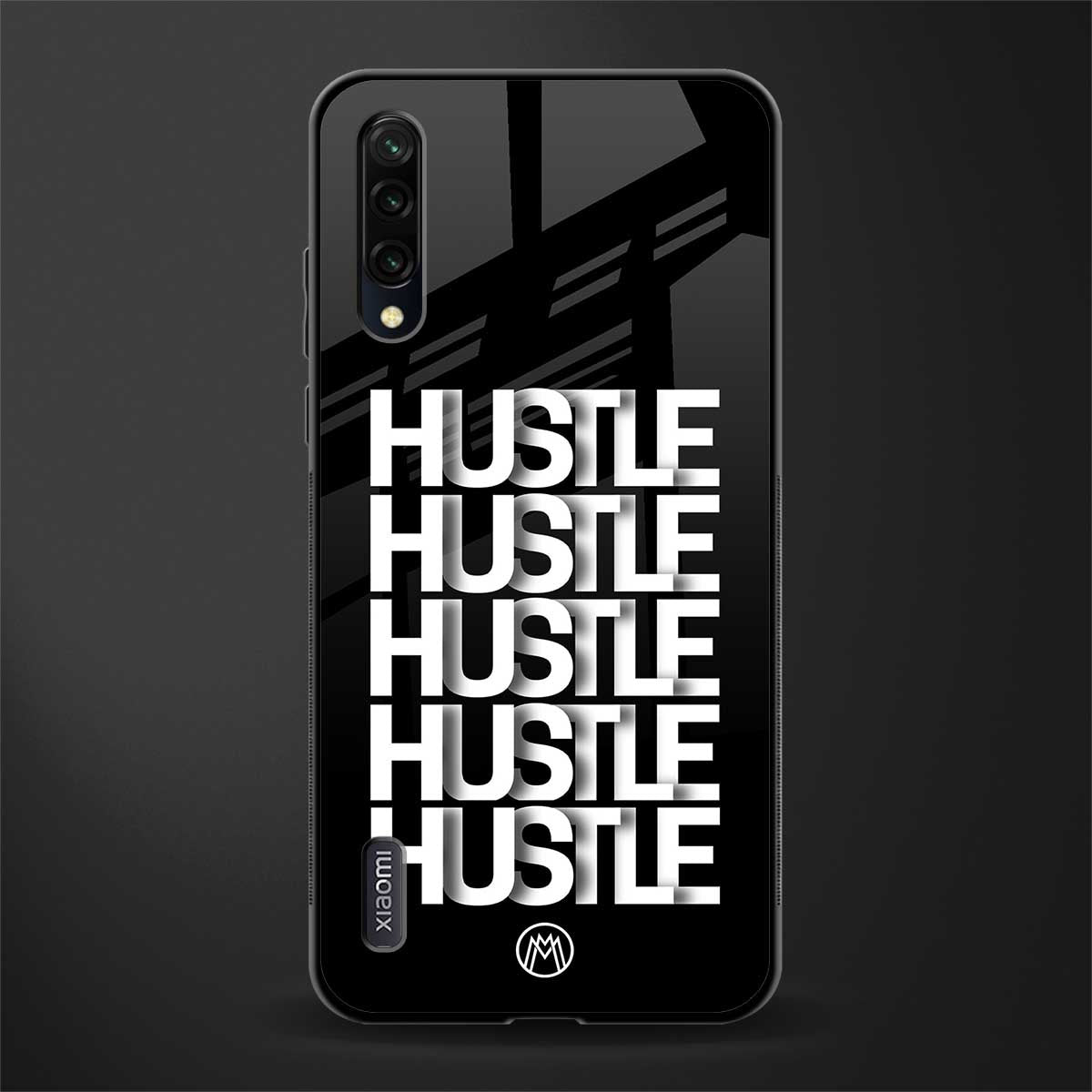 hustle glass case for mi a3 redmi a3 image