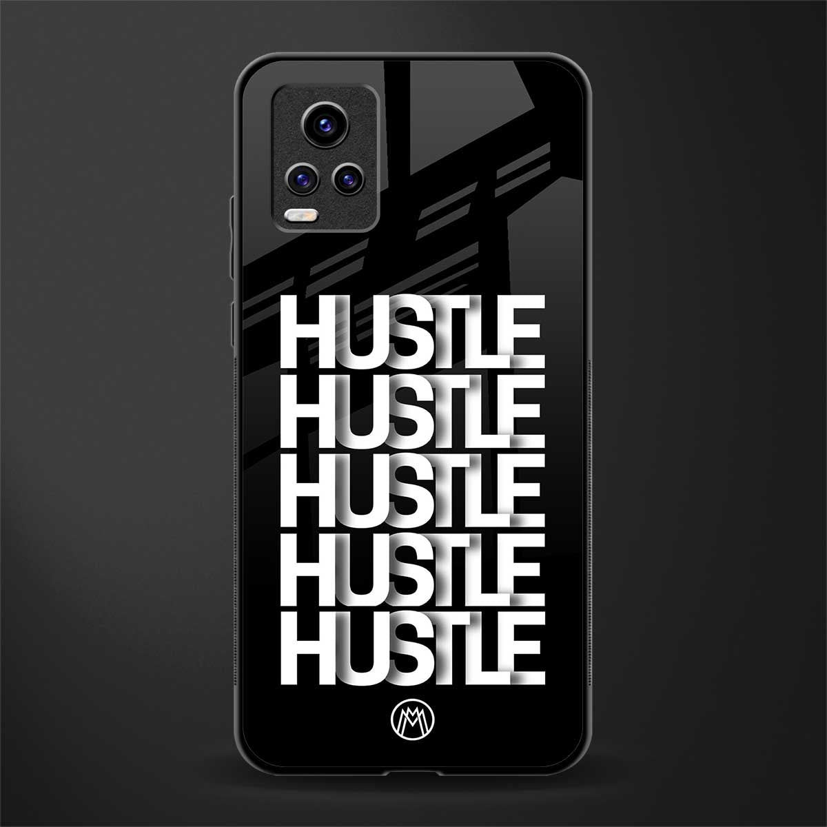 hustle back phone cover | glass case for vivo y73