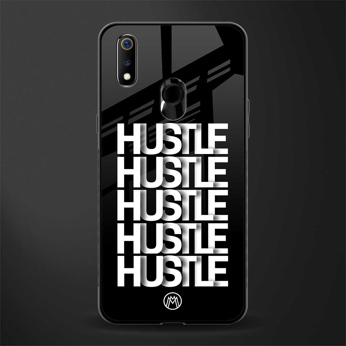 hustle glass case for realme 3i image