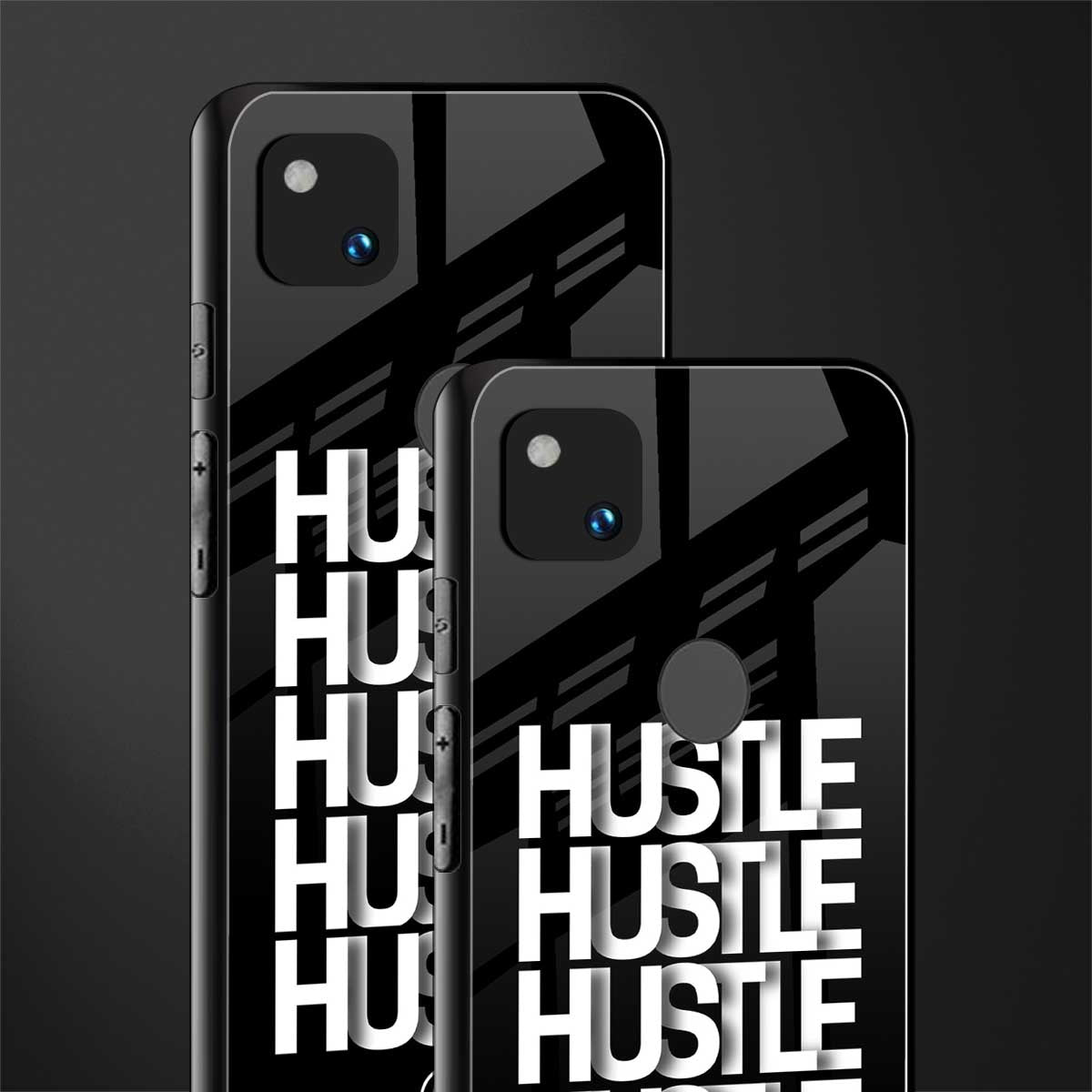 hustle back phone cover | glass case for google pixel 4a 4g