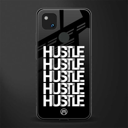 hustle back phone cover | glass case for google pixel 4a 4g