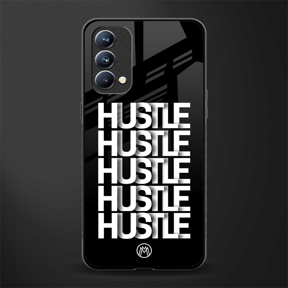 hustle glass case for oppo f19 image