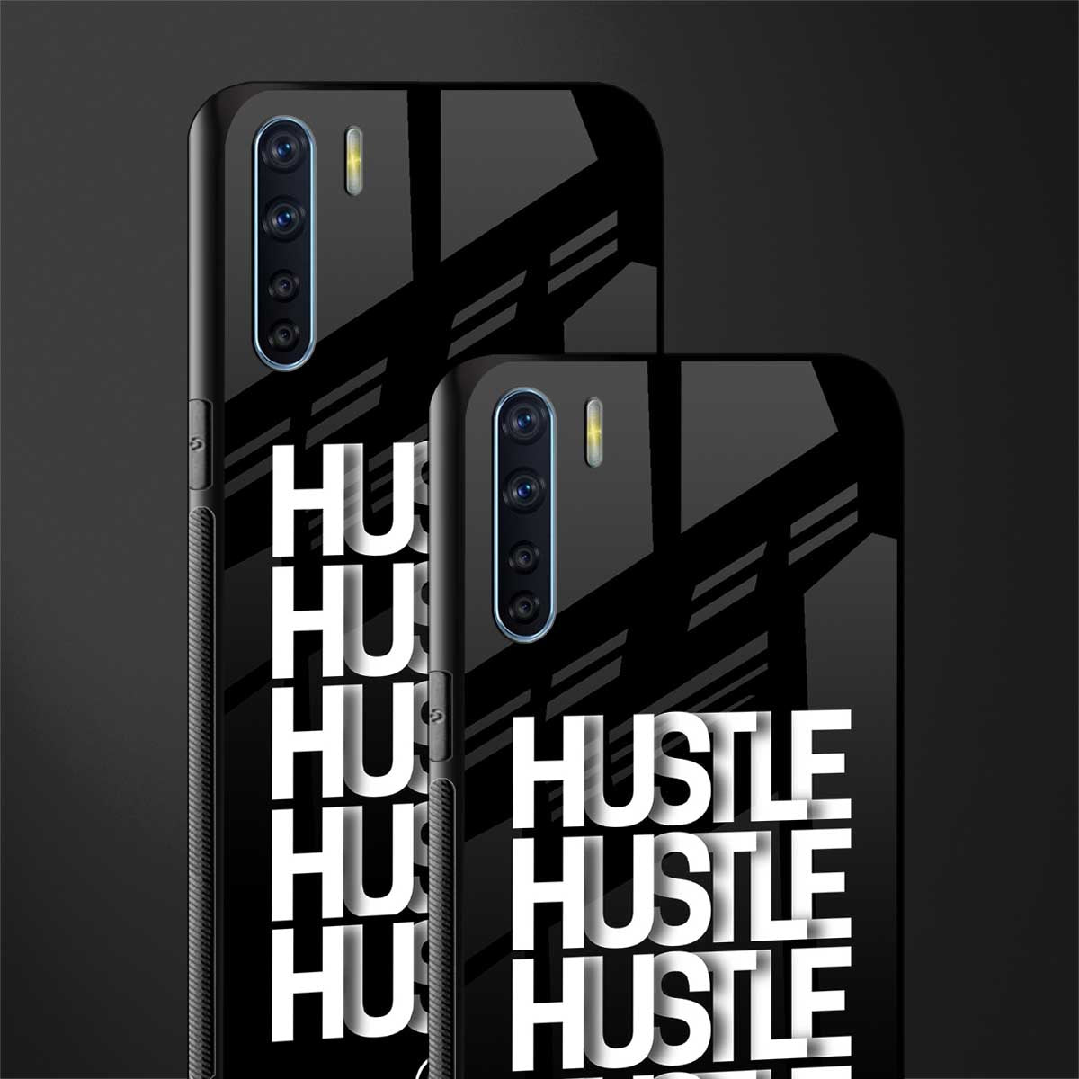 hustle glass case for oppo f15 image-2