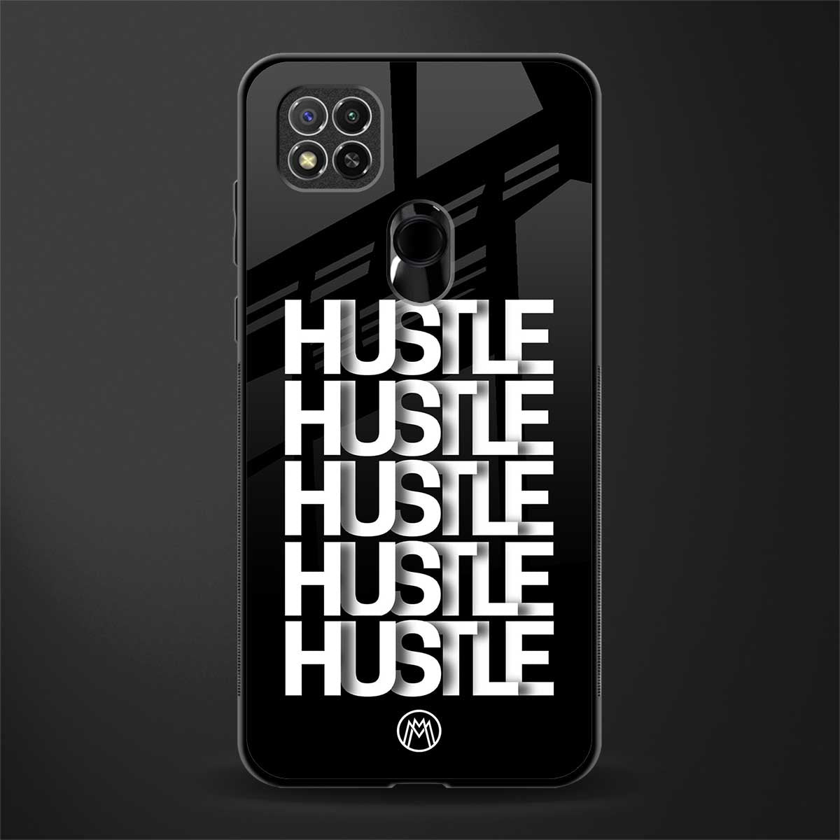 hustle glass case for redmi 9 image