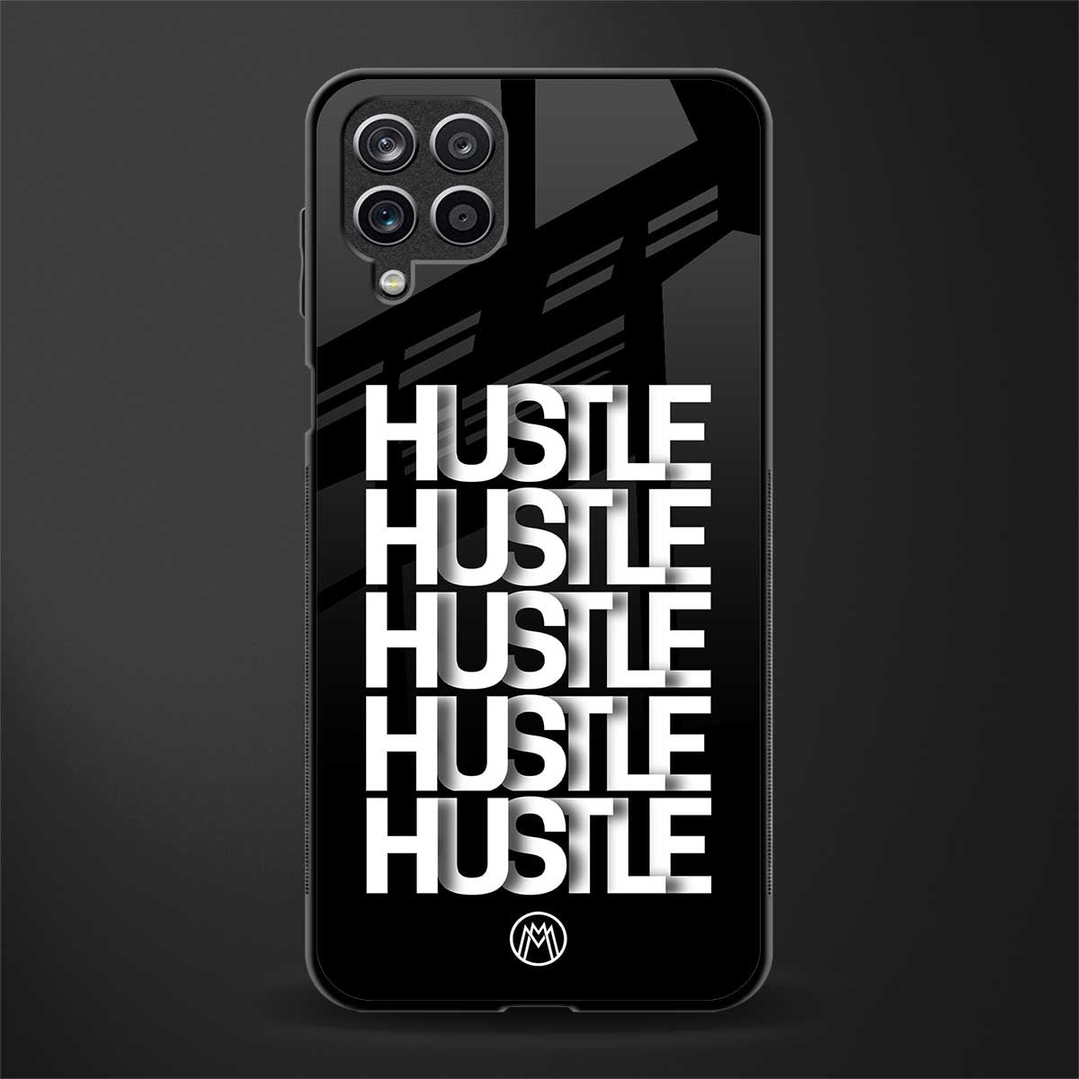 hustle glass case for samsung galaxy f12 image