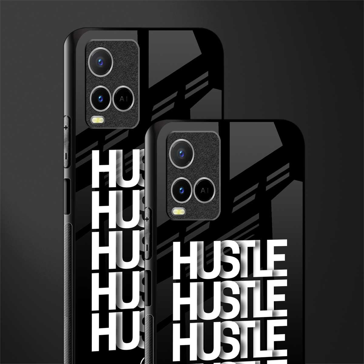 hustle glass case for vivo y21 image-2