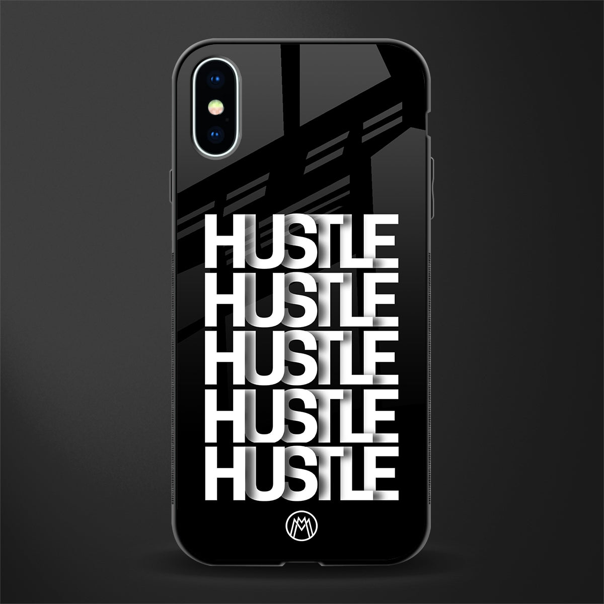 hustle glass case for iphone x image