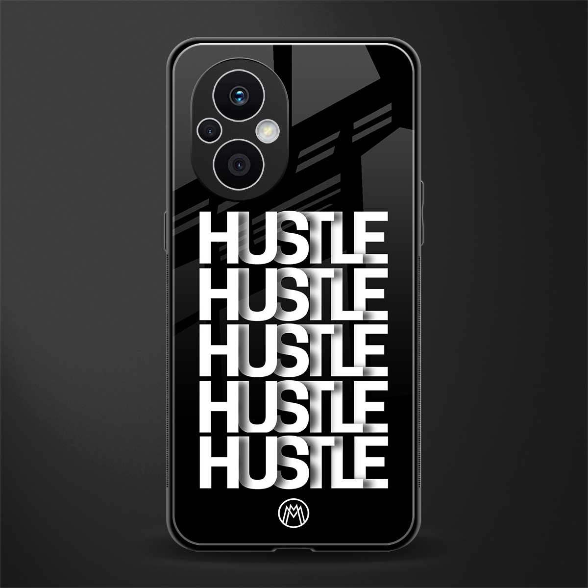 hustle back phone cover | glass case for oppo f21 pro 5g