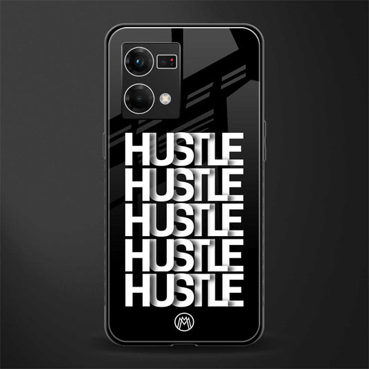 hustle back phone cover | glass case for oppo f21 pro 4g