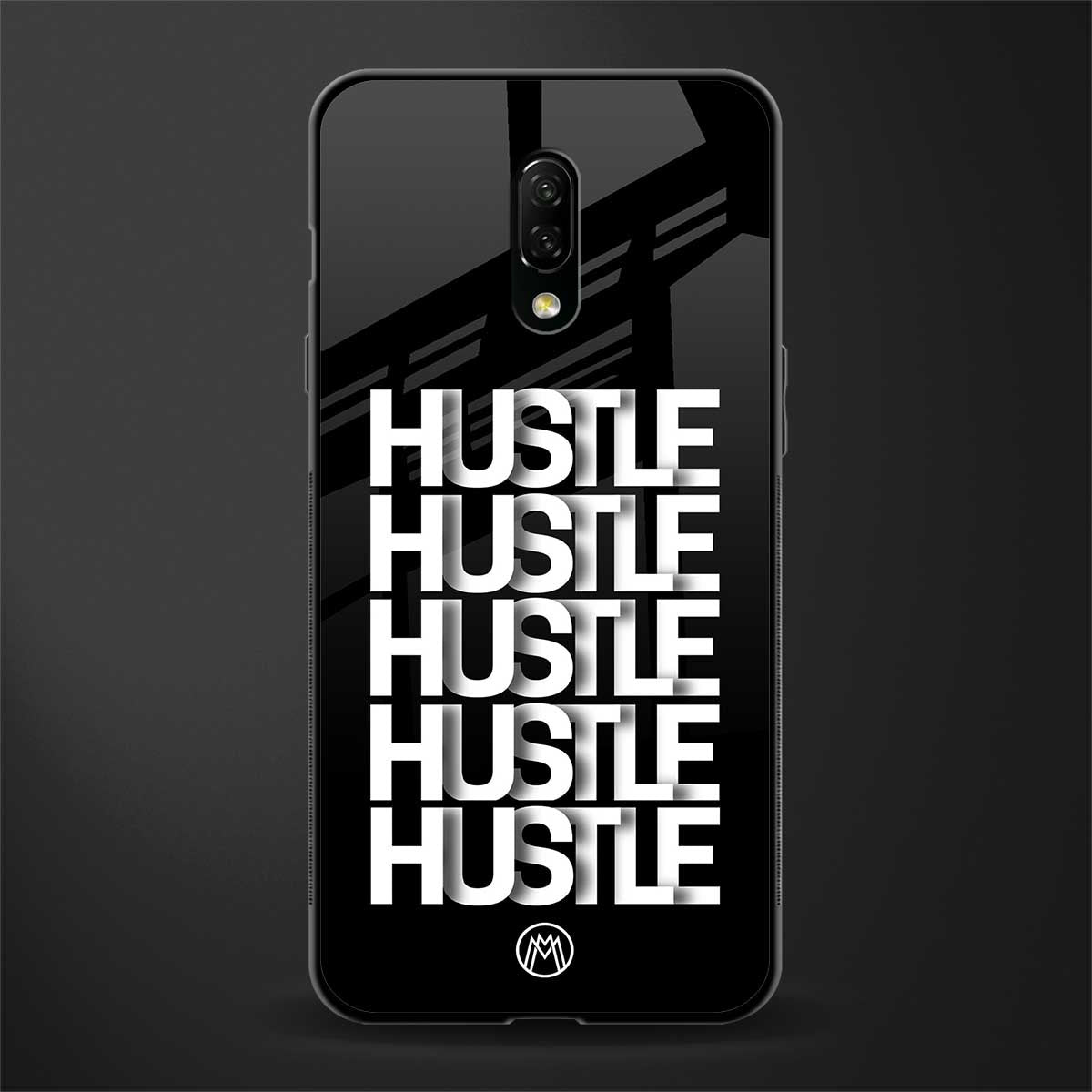 hustle glass case for oneplus 7 image