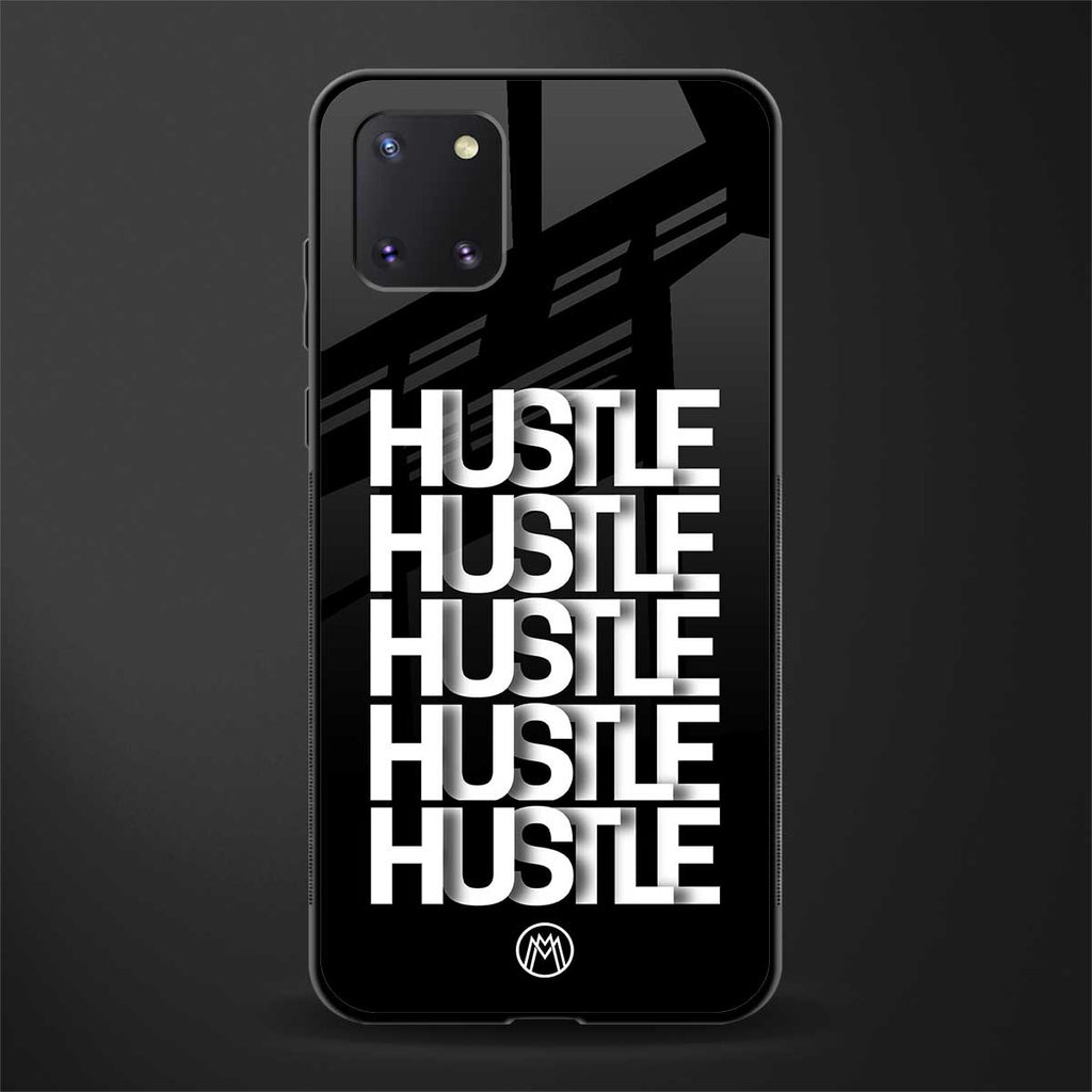 hustle glass case for samsung a81 image