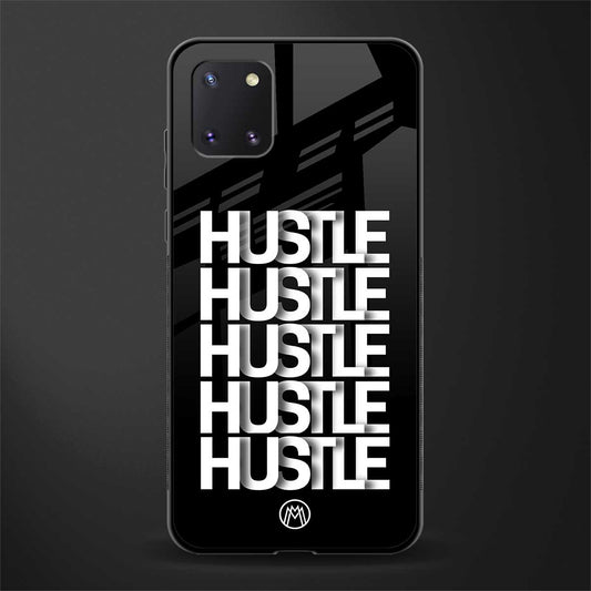 hustle glass case for samsung a81 image