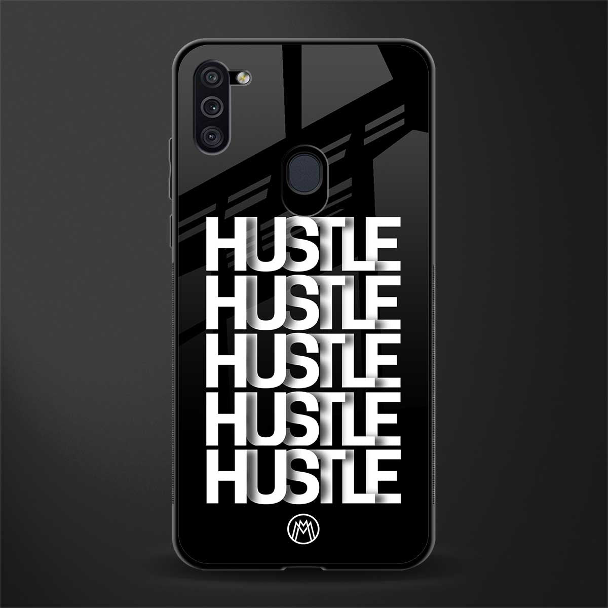 hustle glass case for samsung galaxy m11 image