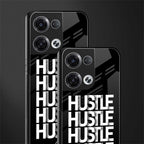 hustle back phone cover | glass case for oppo reno 8