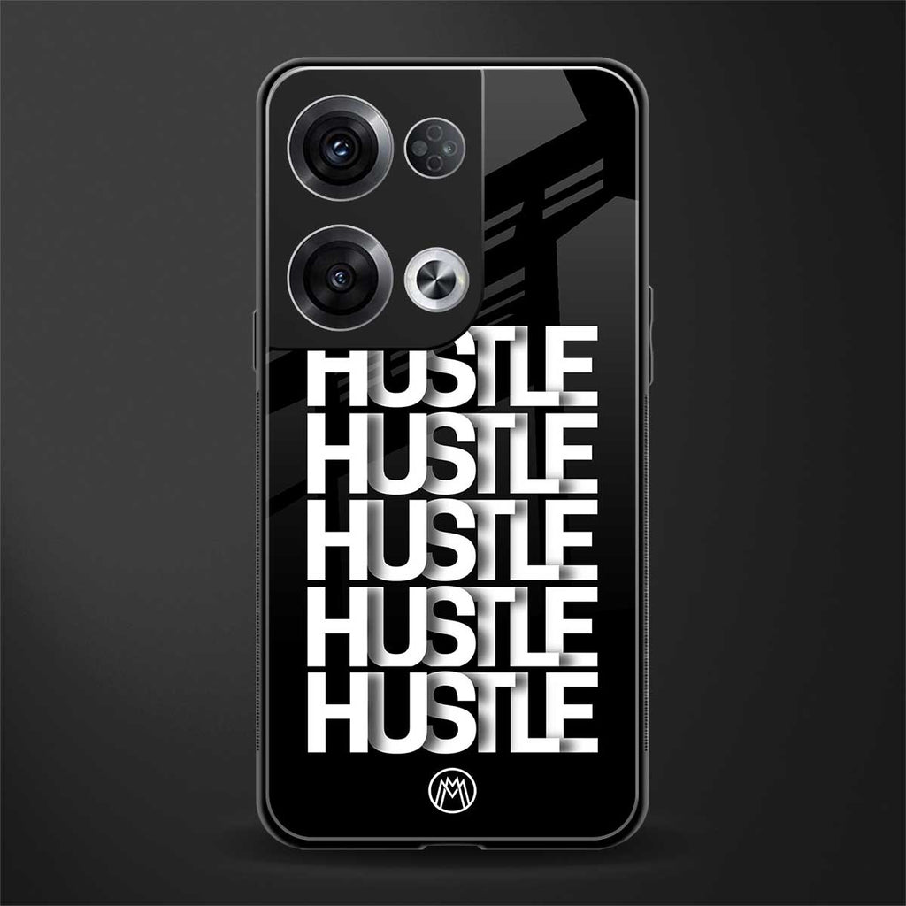 hustle back phone cover | glass case for oppo reno 8