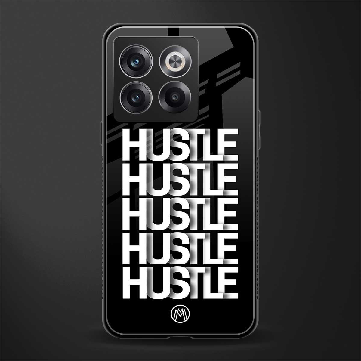 hustle back phone cover | glass case for oneplus 10t