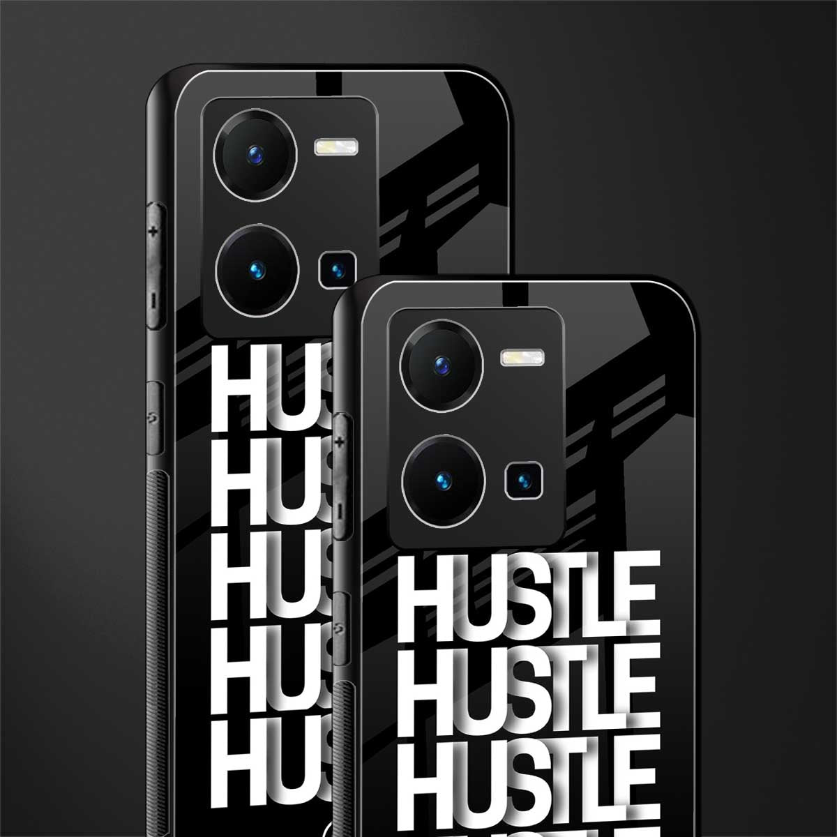 hustle back phone cover | glass case for vivo y35 4g