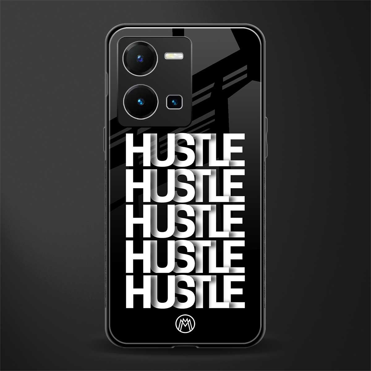 hustle back phone cover | glass case for vivo y35 4g