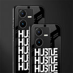 hustle back phone cover | glass case for vivo y22