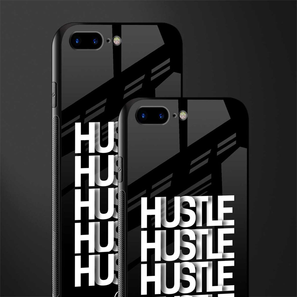 hustle glass case for iphone 8 plus image-2