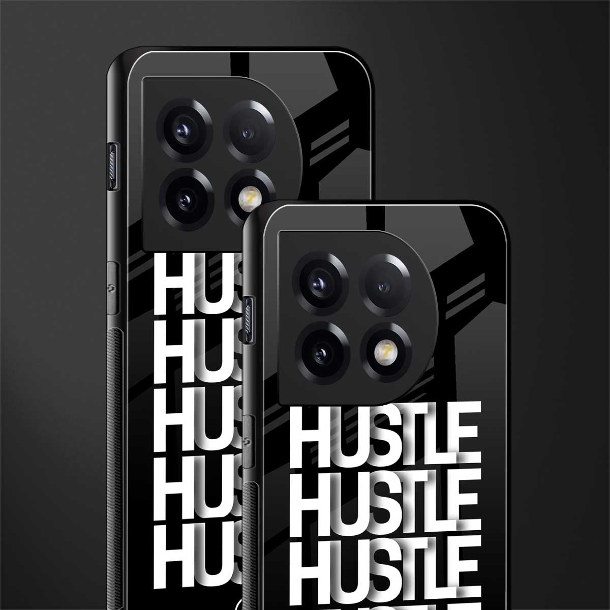 hustle back phone cover | glass case for oneplus 11