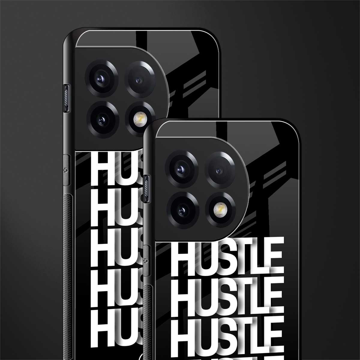 hustle back phone cover | glass case for oneplus 11r