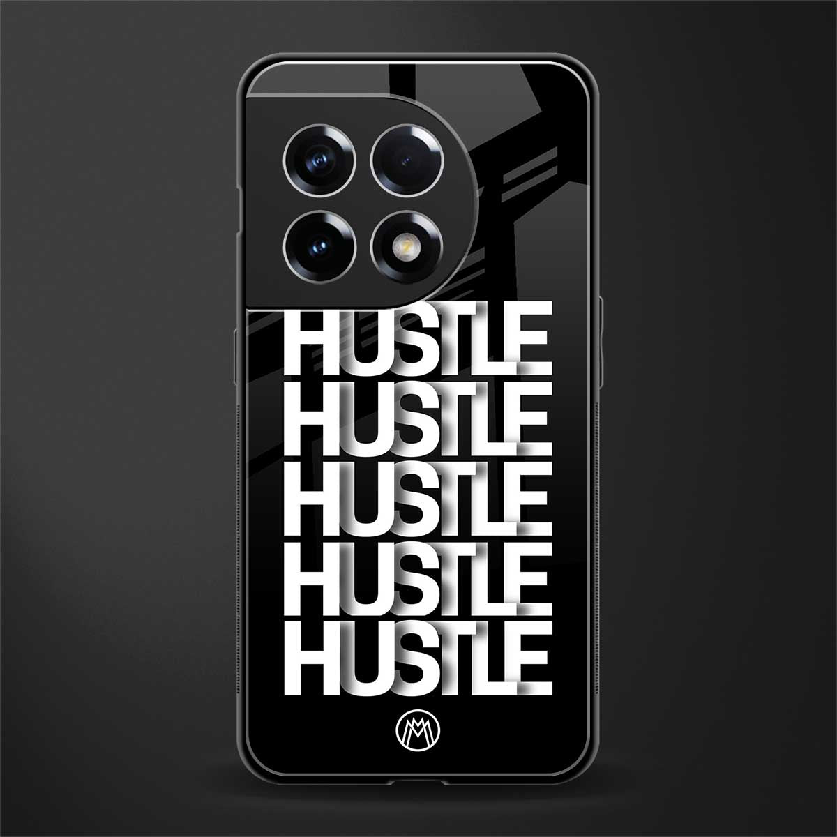 hustle back phone cover | glass case for oneplus 11r